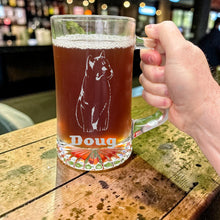 Load image into Gallery viewer, 25oz Beer mug with handle - PERSONALIZED - Kitten