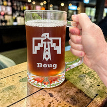 Load image into Gallery viewer, 25oz Beer mug with handle - PERSONALIZED - Thunderbird native american