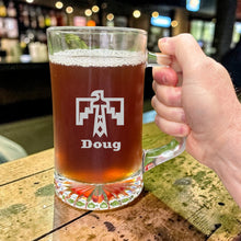 Load image into Gallery viewer, 25oz Beer mug with handle - PERSONALIZED - Thunderbird native american
