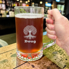 Load image into Gallery viewer, 25oz Beer mug with handle - PERSONALIZED - Celtic Tree of Life