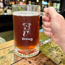 Load image into Gallery viewer, 25oz Beer mug with handle - PERSONALIZED - Pit Bull