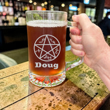 Load image into Gallery viewer, 25oz Beer mug with handle - PERSONALIZED - Demon Trap