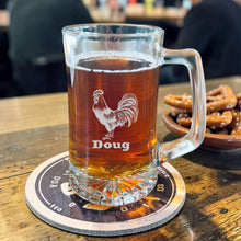 Load image into Gallery viewer, 25oz Beer mug with handle - PERSONALIZED - Chicken