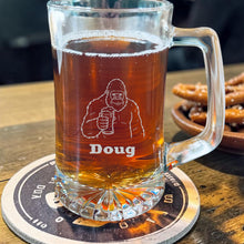 Load image into Gallery viewer, 25oz Beer mug with handle - PERSONALIZED - Beer Bigfoot Sasquatch