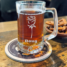 Load image into Gallery viewer, 25oz Beer mug with handle - PERSONALIZED - Rose