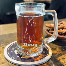 Load image into Gallery viewer, 25oz Beer mug with handle - PERSONALIZED - Kitten