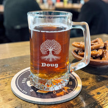 Load image into Gallery viewer, 25oz Beer mug with handle - PERSONALIZED - Celtic Tree of Life