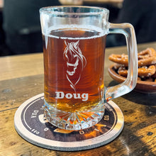 Load image into Gallery viewer, 25oz Beer mug with handle - PERSONALIZED - My Horse