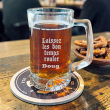 Load image into Gallery viewer, 25oz Beer mug with handle - PERSONALIZED - Laissez Les bons temps Rouler