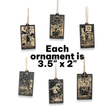 Load image into Gallery viewer, Ornament - Black - Tarot Cards - Set of 6