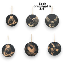 Load image into Gallery viewer, Ornament - Black - Bald Eagle - Set of 6