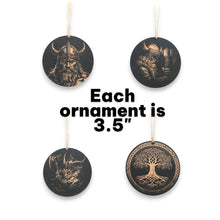 Load image into Gallery viewer, Ornament - Black - Viking - Set of 4