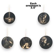 Load image into Gallery viewer, Ornament - Black - Thor - Set of 5