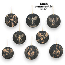 Load image into Gallery viewer, Ornament - Black - Angels - Set of 8