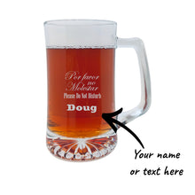 Load image into Gallery viewer, 25oz Beer mug with handle - PERSONALIZED - Please do not disturb