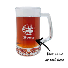 Load image into Gallery viewer, 25oz Beer mug with handle - PERSONALIZED - Free Range Bison