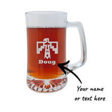 Load image into Gallery viewer, 25oz Beer mug with handle - PERSONALIZED - Thunderbird native american