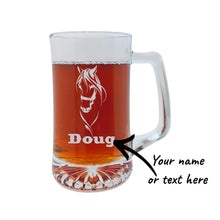 Load image into Gallery viewer, 25oz Beer mug with handle - PERSONALIZED - My Horse