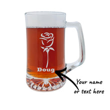 Load image into Gallery viewer, 25oz Beer mug with handle - PERSONALIZED - Rose