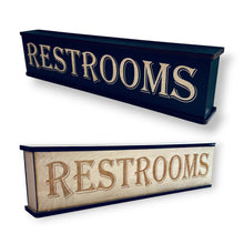 Load image into Gallery viewer, Sign - Restrooms - Box Sign - 24x6x3 inches