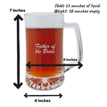 Load image into Gallery viewer, 25oz Beer mug with handle - Father of the Bride