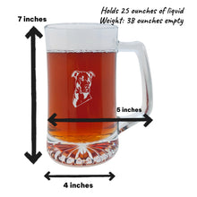 Load image into Gallery viewer, 25oz Beer mug with handle - Pit Bull