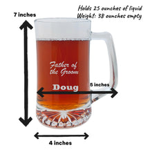 Load image into Gallery viewer, 25oz Beer mug with handle - PERSONALIZED - Father of the Groom