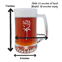 Load image into Gallery viewer, 25oz Beer mug with handle - Rose