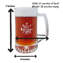 Load image into Gallery viewer, 25oz Beer mug with handle - Firefighter