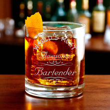 Load image into Gallery viewer, Rocks Glass - Worlds most awesome Bartender - Double Old Fashioned