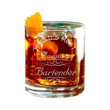 Load image into Gallery viewer, Rocks Glass - Worlds most awesome Bartender - Double Old Fashioned