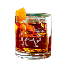 Load image into Gallery viewer, Rocks Glass - Highland Cow - Double Old Fashioned