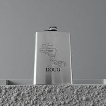 Load image into Gallery viewer, 8oz Flask - Central America PERSONALIZED Stainless Steel