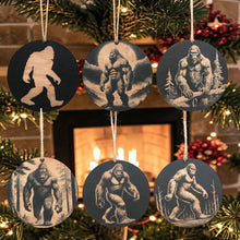Load image into Gallery viewer, Ornament - Black - Bigfoot Sasquatch - Set of 6