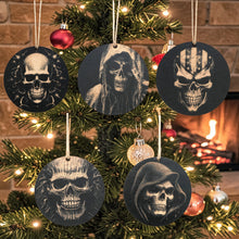 Load image into Gallery viewer, Ornament - Black - Skulls - Set of 5