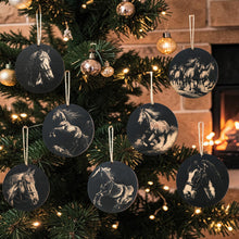 Load image into Gallery viewer, Ornament - Black - Horses - Set of 7
