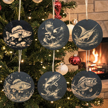 Load image into Gallery viewer, Ornament - Black - Fish - Set of 6