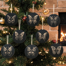 Load image into Gallery viewer, Ornament - Black - Butterflies - Set of 8
