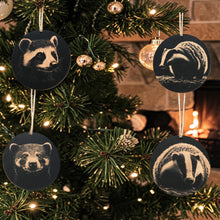 Load image into Gallery viewer, Ornament - Black - Badger - Set of 4