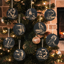 Load image into Gallery viewer, Ornament - Black - Wolf - Set of 9