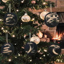 Load image into Gallery viewer, Ornament - Black - Snake herpetology - Set of 5