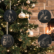 Load image into Gallery viewer, Ornament - Black - Firefighter - Set of 4