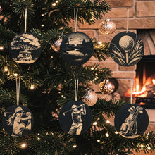 Load image into Gallery viewer, Ornament - Black - Golf - Set of 6