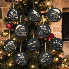 Load image into Gallery viewer, Ornament - Black - Train - Set of 10