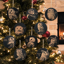Load image into Gallery viewer, Ornament - Black - Owls - Set of 10