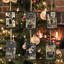 Load image into Gallery viewer, Ornament - Black - Tarot Cards - Set of 6