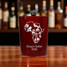Load image into Gallery viewer, 8oz Flask - African Scene PERSONALIZED