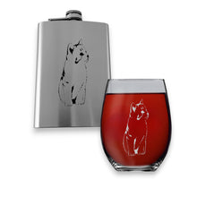 Load image into Gallery viewer, 8oz Flask or 15oz Wine Glass - Kitten