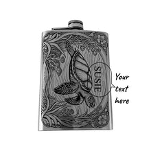 Load image into Gallery viewer, 8oz Flask - Sea Turtle - PERSONALIZED - Stainless Steel