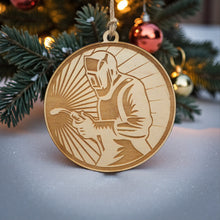 Load image into Gallery viewer, Ornament - Welder - Raw Wood